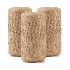 984 FT Natural Jute Twine, 3ply Thin Ribbon Hemp Twine for Gardening, Plant, ...