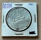 1961 Canada $1 one dollar silver coin ~ Voyageurs