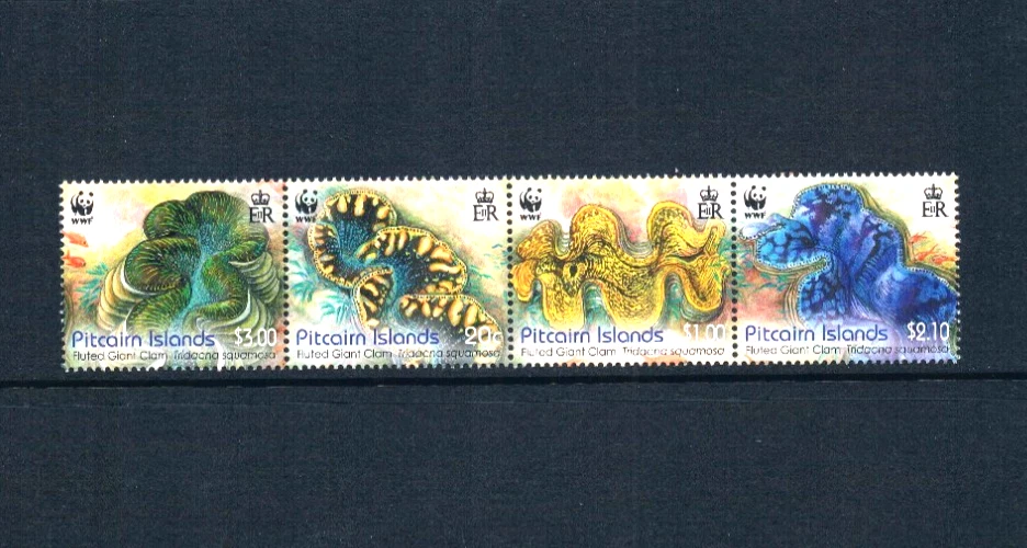 $11.50 Scott Value - 2012 PITCAIRN ISL Giant Clams Pacific Ocean CV MNH NH UMM - Image 3 of 4