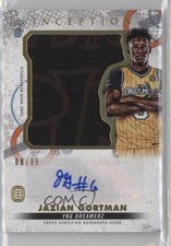 2022 Topps Inception OTE Overtime Elite Jumbo Relic 8/99 Jazian Gortman Auto 1u6