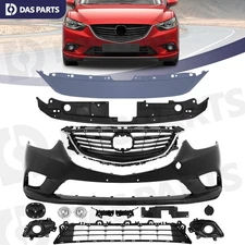 Front Bumper Cover Grille Grill Fog Light Bracket Assembly For 2014-2017 Mazda 6