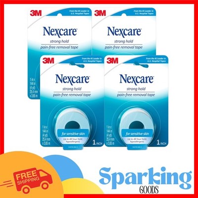 Nexcare Gentle Skin Tape 4 Rolls   Ideal for Frequent Dressing Changes & Safety