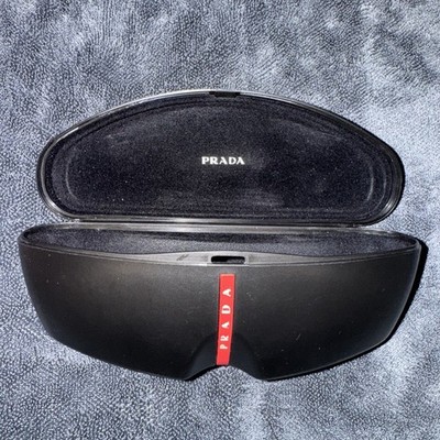 Genuine Prada Sport Linea Rossa Sunglasses Case Red Logo Hard Glasses Case