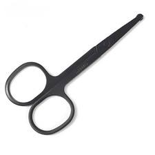 Stainless Steel Nose Hair Scissors Round Tip Facial Hair Trimmer Tool