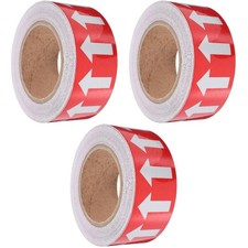 Reusable Red Arrow Stickers for Water Gas Oil Pipe Direction Indication