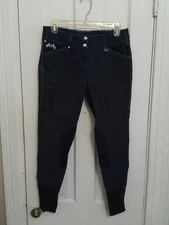 Equine Couture Womens 30 R Blakely Breeches Blue Riding Pant Jeans Ladies D5