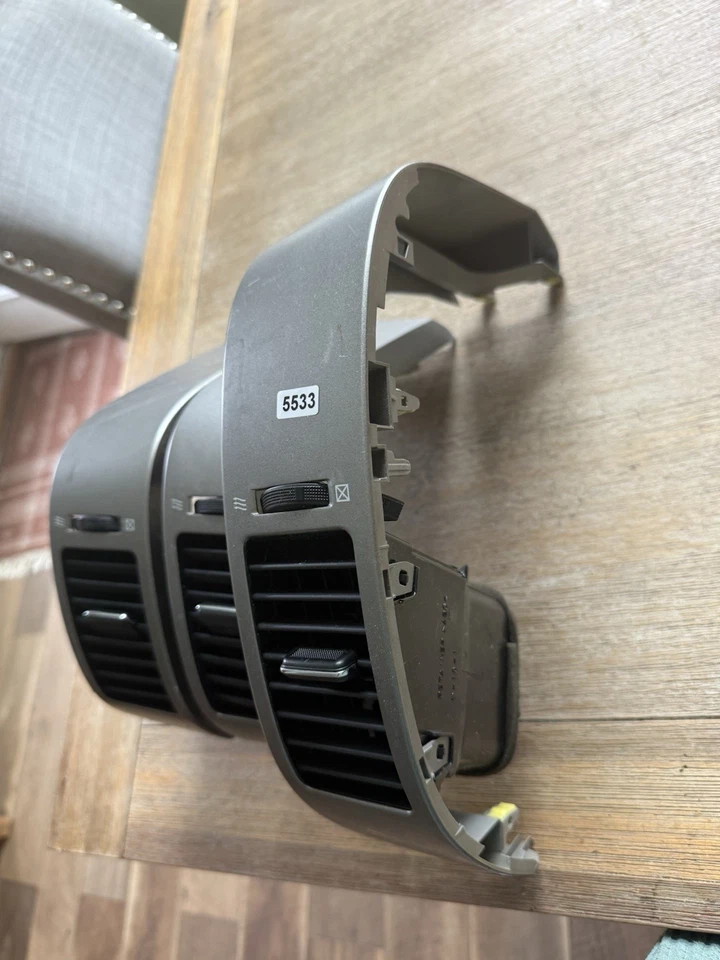 Toyota Prius 2004-2009 tablero plateado aire acondicionado calefacción ventilación bisel juego de 3 Foto 3 de 4