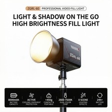 2800K-7500K Video Light Fill LED Bi-Color LED Light Bi-Color Camera Portable US
