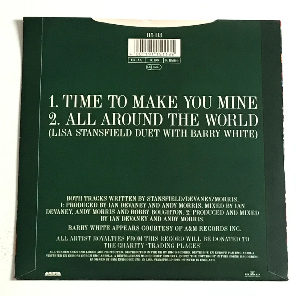 Lisa Stansfield - Time To Make You Mine 7" Vinyl Record A1/B1 - 115 113 - Image 2 of 4