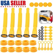 5X Replacement Gas Can Spout Nozzle Vent Kit for Plastic Gas Can Bendable Tube