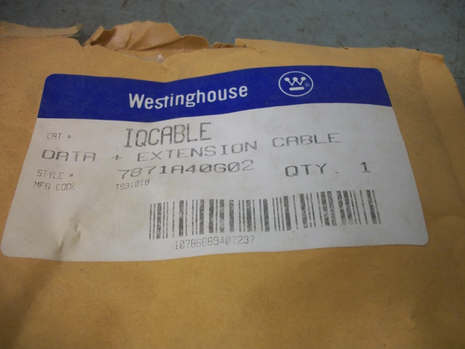 WESTINGHOUSE IQCABLE DATA + CABLE EXTENSIÓN 7871A40G02 NUEVO Foto 2 de 2