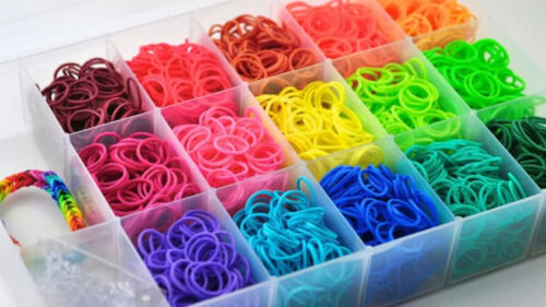 LOOM BANDS ASSORTED BRACELET MAKING MULTI COLOUR 600-15000 RUBBER DIY KIDS UK - Picture 3 of 62