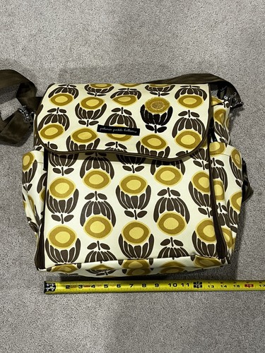 Petunia Pickle Bottom Backpack-Diaper Bag Yellow-Brown Floral Pattern - Picture 17 of 18
