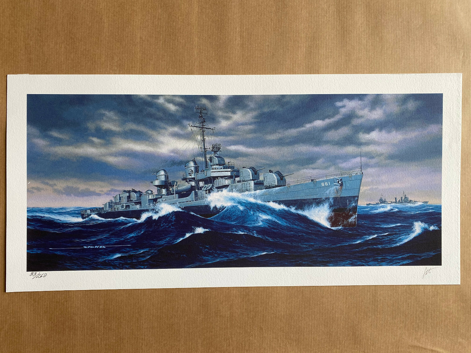 USS Kidd Fletcher DestroyerNaval art print Guardian of the Fleet by Stan Stokes eBay