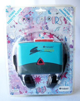 VINTAGE 80'S YASAKI COOL COLOURS WALKMAN STEREO CASSETTE PLAYER