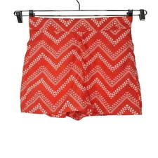 Jolt Shorts Juniors Size 13 Orange White Geometric Exposed Zipper FLAW