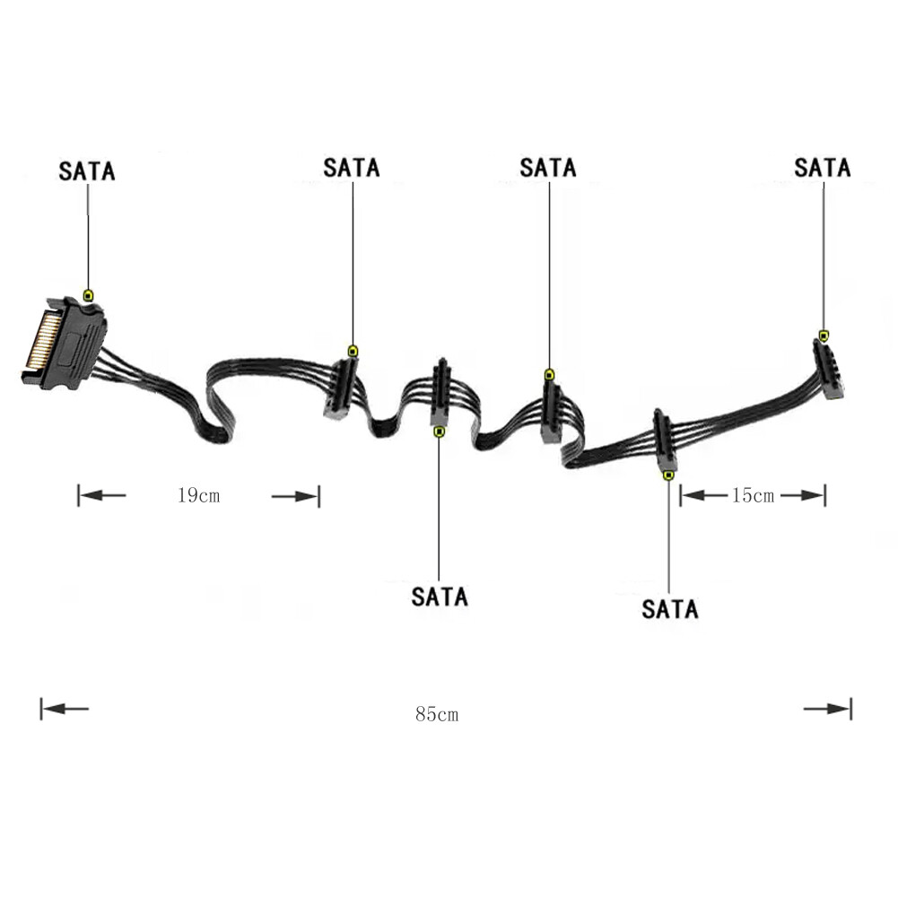 In-Tech Shop - MATR-105133 - Cavo Prolunga Combo Sata Alimentazione Da 0,30 A 0,50 Metri - In-Tech - Foto 7