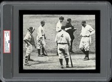 Babe Ruth & Lou Gehrig 1934 Type 1 Original Photo PSA/DNA *Ruth HR #699*