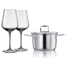 Red Wine Glasses Set of 2 & 16 cm Stock Pot Vivo Villeroy & Boch Group