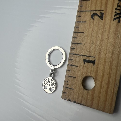 925 Sterling Silver Retro Pendant Charm Round Dangle Coins Tree Of Life Nature - Picture 10 of 10