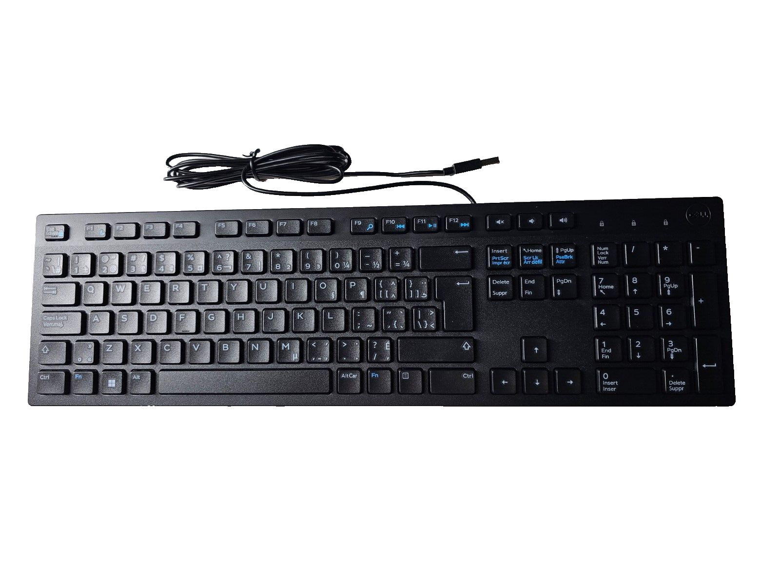 LOT of 7 Dell USB Slim Quiet PC Computer Keyboard US QWERTY KB216-BK-US ...