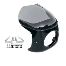 7" Round Headlight Fairing Windshield Kit Fit For Harley Softail Fat Boy