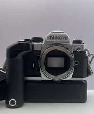 Vintage ALL NIKON PACKAGE -FM2 35mm Camera-Zoom Nikkor 35-105mm Lens-MD-12 Motor