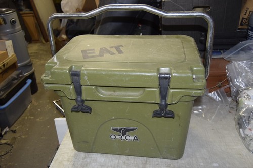 Vintage! ORCA 20 QT Cooler- Olive Green with Steel Handle