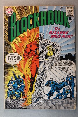 BLACKHAWK #184 ~ 5/1963 ~ ''The Bizarre Split-Man!'' Lower Grade Reader