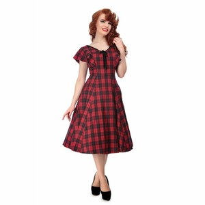 checked swing dress