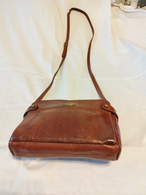 Sac Besace Vintage THE BRIDGE En Cuir Marron - Authentique Années 60