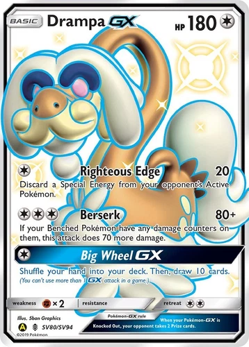 Drampa GX SV80/SV94 Hidden Fates: Shiny Vault