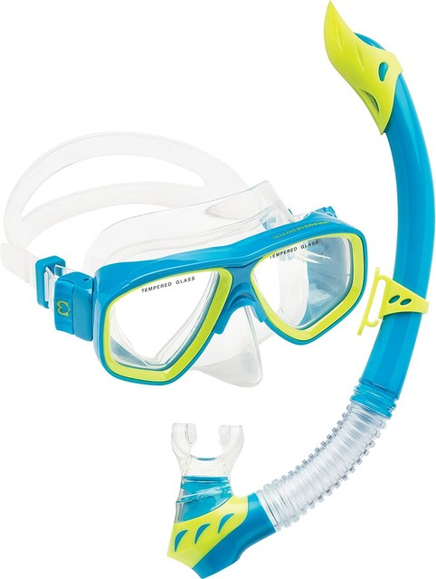 Kit Snorkeling Cressi Per Bambini 7-15 Anni - Maschera Rombo E Boccaglio Mini Dry, Progetto Italiano