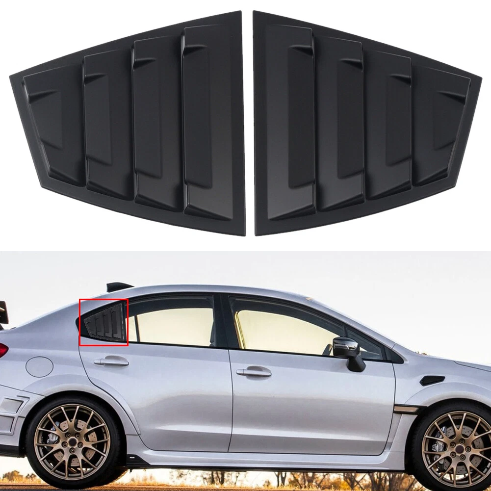 Rear Window Louvers Shutter Quarter Cover Trim Fit for Subaru WRX
