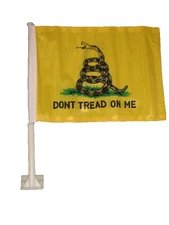 Gadsden 12"x18" Car Flag ROUGH TEX® Knit Double Sided