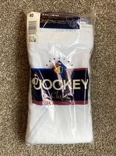 Genuine Jockey 100% Brief White NOS Sz XL 40 Vintage 1997 Inverted Y Front
