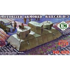 UMT 639 Plastic model kit 1:72 Motorized armored railcar D-3 - Ukraine models