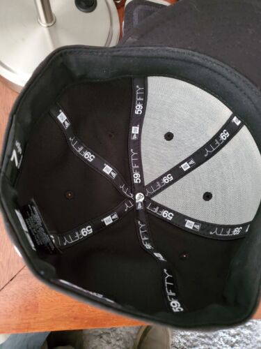 Pittsburg Pirates Fitted Hat 7 5/8 Black New Era 58fifty On-Field Baseball Cap - Picture 3 of 4