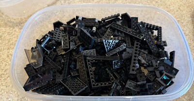 Lego 2 Pounds Of Black Washed/Sanitized Bulk Building - Many Special Pieces