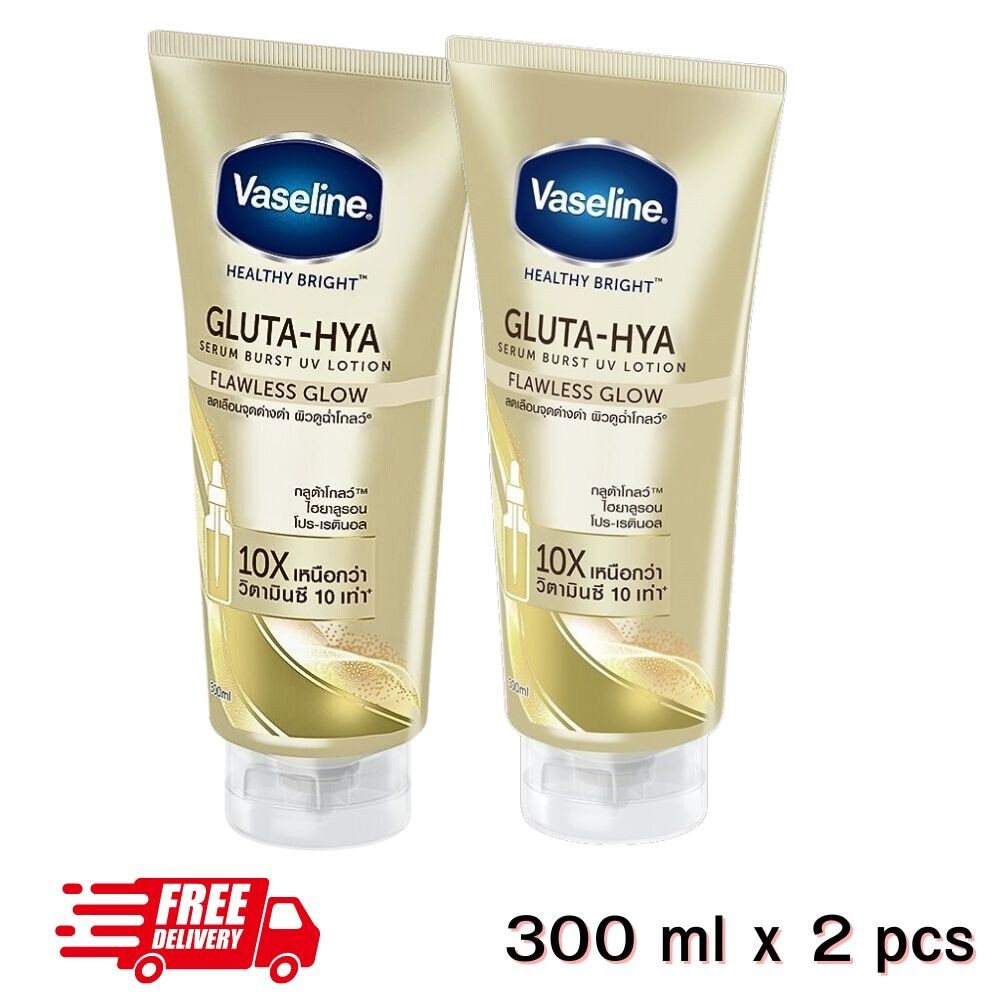 Vaseline Healthy Bright Gluta-Hya Serum Lotion 300ml Twin Pack for Radiant Glow-image