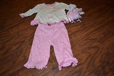 A0- NWT Specialty Baby Top, Pant, Hat  Bootie Set Size 6/9 Months