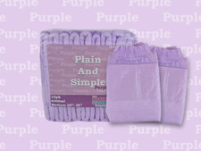 M - XL 10 Pack Adult diaper, Purple plain and simple Disposable 6000ml