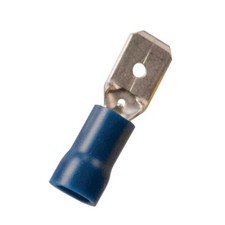 Vinyl Insulated Male Quick Disconnect Connector 16-14 Gauge .187 Tab - 100 Pack