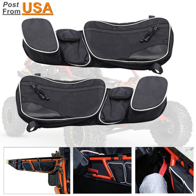 PRP CanAm Maverick X3 Stock Front Door Bags with Knee Pads Pair Lime