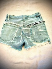 60  s GWG Kings Cut Off High Rise Distressed Jean Shorts 25