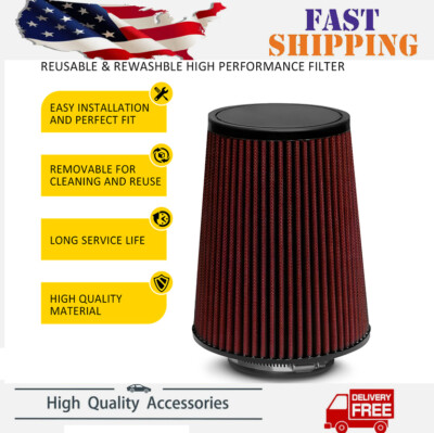 Air Filter Engineered Power Performance High Flow Inlet Cold Air Cone Intake Dry