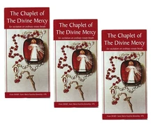 3 copies of The Chaplet of Divine Mercy Chaplet Pamphlets Jesus I Trust in You