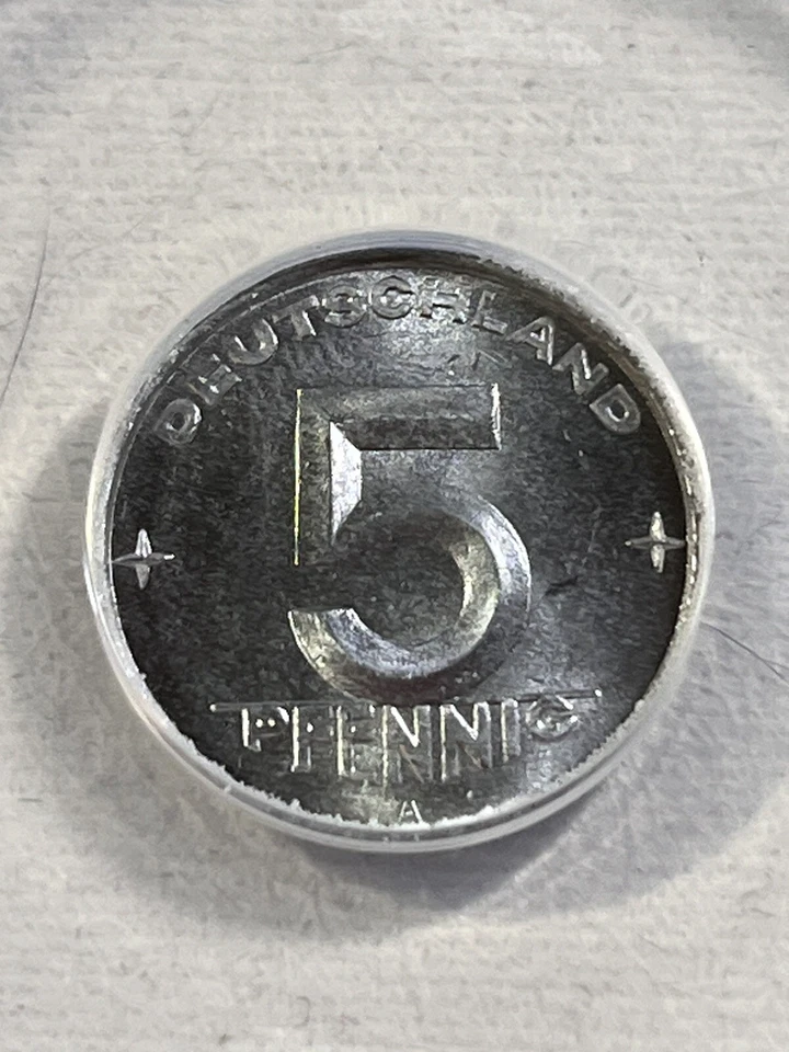 1953-A East Germany 5 Pfennig Graded MS 64 by ANACS - Image 3 of 4