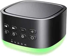 Magicteam White Noise Machine 10 Colors Lights and 25 Soothing Sounds Sleep with