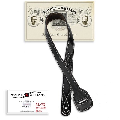Walker & Williams XL-72 Black Strap Extender Lengthens W&W Straps Up To 60''    
